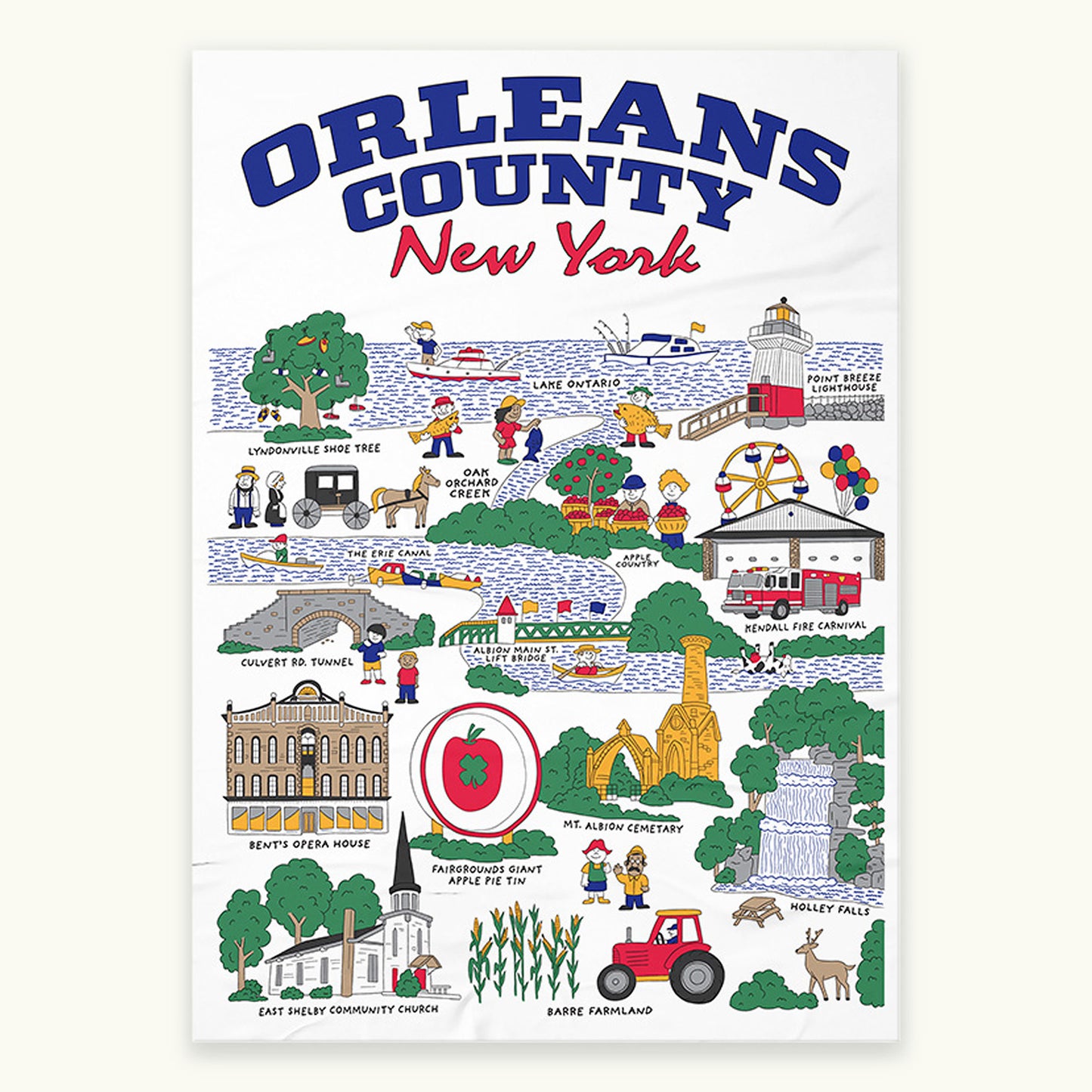 Orleans County Landmark Poster